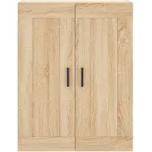 vidaXL Highboard chêne Sonoma 69,5x34x180 cm Matériau dérivé du bois