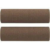 vidaXL Ensemble de canapés 2 pièces avec coussins Tissu brun