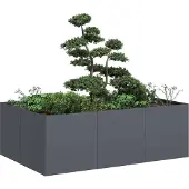 vidaXL Jardinière anthracite 120x80x40 cm acier