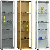 Hioshop Bois verre vitrine de collection vitrine de verre vitrine stand vitrine Edana Mini Bois verre vitrine de collection vitrine de verre vitrine stand vitrine Edana Mini