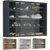 VCM Bois verre suspendu vitrine murale collectionneur vitrine Agisa M