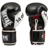 Metal Boxe Gants De Boxe Cuir Sparring - Noir / Blanc