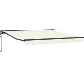 vidaXL Armature de store crème 300 x 250 cm en polyester avec revêtement PU