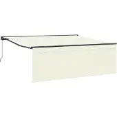 vidaXL Store rétractable Crème 400 x 300 cm Polyester et aluminium