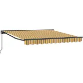 vidaXL Cadre d'auvent jaune et gris 350 x 250 cm