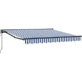 vidaXL Cadre de store bleu et blanc 300 x 250 cm
