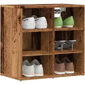 vidaXL Armoires à chaussures 2 pcs vieux bois 52x30x50 cm