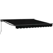 vidaXL Cadre d'auvent noir 350 x 250 cm