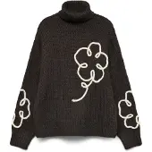 Vero Moda Pull-over 'FATIMA' marron / blanc