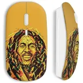 MANIACASE Souris Sans Fil - Bob Marley - Multicolore - Clé USB WiFi incluse - Compatible Mac et PC