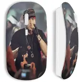 MANIACASE Souris sans fil - Eminem - Concert - Blanc - USB wifi - Compatible Mac et PC