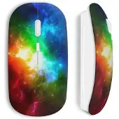 MANIACASE Souris Sans Fil Galaxy colors