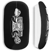 MANIACASE Souris sans fil - Music is war - Noir - Clé USB wifi incluse - Compatible Mac et PC