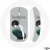 MANIACASE Souris Sans Fil - - Death Note Anime L - Clé USB wifi incluse - Compatible Mac et PC - Blanc