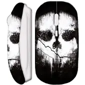 MANIACASE Souris sans Fil - Tête de mort - Blanc - USB Wi-Fi - Compatible Mac et PC - Design unique