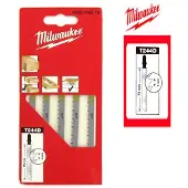 Milwaukee Scie sauteuse - Pack de 5 lames bois/PVC 75mm denture 4mm