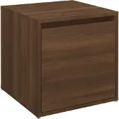 vidaXL Boîte à tiroirs marron imitation chêne 40,5x40x40 cm Matériau dérivé du bois