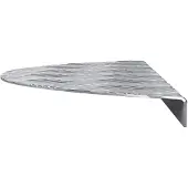 vidaXL : 15 marches d'escalier, 60 x 18 x 2,5 cm, argent, aluminium, forme demi-lune
