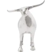 vidaXL Sculpture de taureau Argent 20 x 17 x 23 cm Aluminium