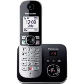 Panasonic Téléphone fixe sans fil Solo KX-TG6861 Noir et argent