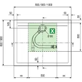 Novellini Receveur de douche extra-plat 80x80 cm - New Olympic