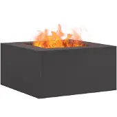 vidaXL Foyer Noir 60 x 60 x 30 cm Acier
