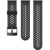 Suunto Bracelet en Silicone Noir avec Trous 24 mm