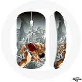 MANIACASE Souris sans fil - - Baki Hanma - Couleur blanche - Clé USB wifi incluse - Compatible Mac et PC