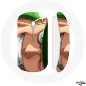 MANIACASE Souris sans fil - Zoro - One Piece - Clé USB wifi - Compatible Mac et PC - Blanc