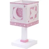 DALBER Lampe de table Moonlight Lueur rose dans le noir