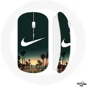 MANIACASE Souris Sans Fil - Nike - Palmier Miami - USB Wifi - Compatible Mac et PC - Vert