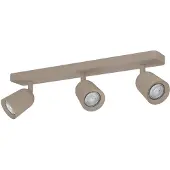 Eglo Lampe de plafond marron sable Camaldoli 3x GU10 - orientable