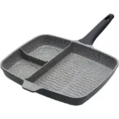 Masterclass Grill 3 Section Kitchen Griddle Gris