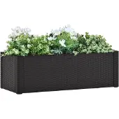 vidaXL Lit surélevé de jardin système arrosage Anthracite 100x43x33 cm