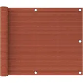 vidaXL Écran de balcon Terre cuite 75x500 cm PEHD