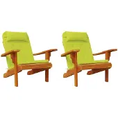 vidaXL Coussin de chaise 2 pcs Vert vif 58 x 77 x 4.5 cm Tissu Oxford
