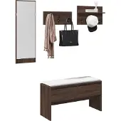 vidaXL Ensemble de meubles de couloir 4 pcs chêne marron