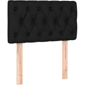 vidaXL Tête de lit noir 80x7x78/88 cm Tissu
