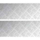 vidaXL Escalier Marche à angle droit 2 pcs Argent 50 x 20 cm Aluminium