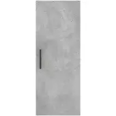 vidaXL Highboard gris béton 34,5x34x180 cm Bois composite