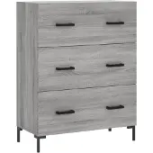 vidaXL Highboard Gris Sonoma 69,5x34x180 cm Matériau dérivé du bois