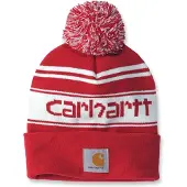 Carhartt Ah5168 Knit Pom Pom Beanie Rouge