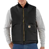 Carhartt Relaxed Fit Firm Duck Insulated Rib Collar Gilet Taille