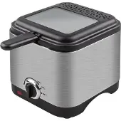 Kuken Friteuse Avec Couvercle En Verre Acier Inoxydable 1l 900w