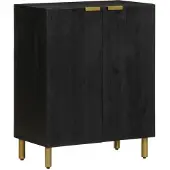 vidaXL Buffet noir 60x33x75 cm bois d'ingénierie