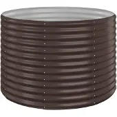 vidaXL Lit surélevé de jardin Acier galvanisé marron