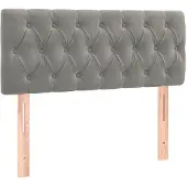 vidaXL Tête de lit gris clair 100x7x78/88 cm velours