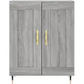 vidaXL Highboard Gris Sonoma 69,5x34x180 cm Matériau dérivé du bois