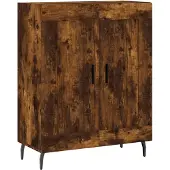 vidaXL Highboard chêne fumé 69,5x34x180 cm bois composite