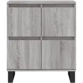 vidaXL Sideboards 3 pcs. Gris Sonoma Matériau dérivé du bois